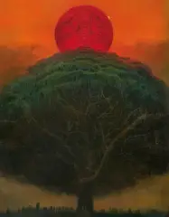 Zdzisław Beksiński, BEZ TYTUŁU, 1975, olej, płyta pilśniowa