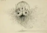 BEZ TYTUŁU by Zdzisław Beksiński, 1968, tusz, karton, offered Oct 2011