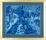 WARSZAWA, PLAC TEATRALNY by Edward Dwurnik, 2009, akwarela, tempera, papier, sold Oct 2011