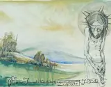 Jerzy Duda-Gracz, WISŁA JAWORNIK - KRÓL ŻYDOWSKI, 1994, akwarela, gwasz, ołówek, papier