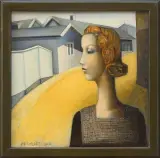 Kobieta by Mira Andrzejewska Kalkowska, 2011, olej, płótno, sold Sep 2011
