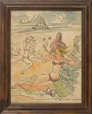 Maja (Maria) Berezowska, Na plaży