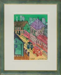 Kielce by Edward Dwurnik, 2010, akwarela, tempera, papier, sold Sep 2011