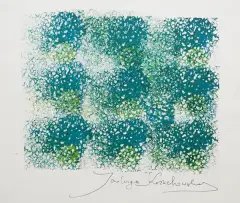 Jadwiga Kożuchowska, Porowatość, 2009, monotypia barwna, papier