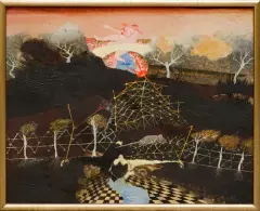 Jacek Baszkowski, Mostek, 1999, olej, płótno