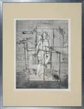 Grzegorz Bienias, Kompozycja, 1985, akwaforta, akwatinta, sucha igła, papier kremowy