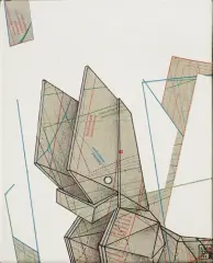 Daniel Chazme Kaliński, Bez tytułu, 2011, collage, papier naklejony na płótno