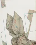 Daniel Chazme Kaliński, Bez tytułu, 2011, collage, papier naklejony na płótno