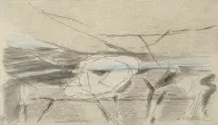 Edmund Piotrowicz, Kompozycja, pastel, papier kremowy
