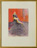 Alicja Wahl, W objęciach, 1995, akwarela, gwasz, pastel, tusze, pióro, papier