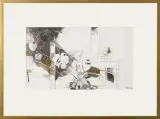 Józef Flieger, We wnętrzu, 1980, tusz pióro, papier