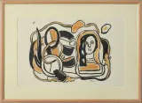 Fernand Léger, Kompozycja z głową kobiety, serigrafia, papier