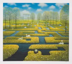 Jacek Yerka, Wiosenny labirynt, 2005, giclée, papier