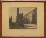 Władysław Lam, Gdańsk odbudowany, 1955, akwaforta, akwatinta, papier