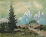 Ludwik Stasiak, GÓRAL NA TATRZAŃSKIEJ ŚCIEŻCE, 1890, olej, płótno