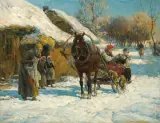 Alfred Wierusz-Kowalski, PRZED CHATĄ W SŁONECZNY DZIEŃ ZIMOWY