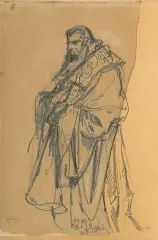DOŻA by Jan Matejko, 1862, ołówek, papier, sold Jun 2011