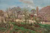 WIOSNA W OGRODZIE by Heinrich Hartung, 1901, olej, płótno, sold Jun 2011