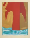 Akt z lustrem by Jerzy Nowosielski, 1998, serigrafia barwna, papier, sold May 2011