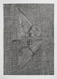 Żagiel by Roman Opałka, 1965, linoryt, papier, sold May 2011