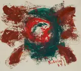 Kompozycja by Aleksander Kobzdej, 1969, akryl, papier, sold Apr 2011