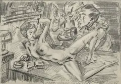 Andrzej Kurkowski, Rys.do Sklepów cynamonowych Brunona Schulza, 1994, ołówek, papier