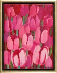 Beata Murawska, Różowy bukiet, 2011, akryl, płótno