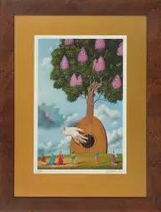 Kompozycja by Rafał Olbiński, serigrafia barwna, papier, sold Apr 2011