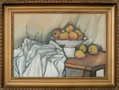 Janusz Strzałecki, Martwa natura, akwarela, gwasz, papier