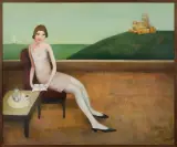 Siesta-obraz mieszczański by Mira Andrzejewska Kalkowska, 2003, olej, płótno, sold Mar 2011