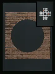 Grażyna Bartnik, To jest właśnie ten punkt., 2009 obraz dwustronny, technika własna, papier czarny
