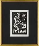 Jerzy Duda-Gracz, Bij młoteczku bij, z cyklu Judaica, 1964, linoryt, papier
