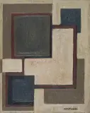 Zbigniew Gostwicki, Kompozycja geometryczna, olej, sklejka
