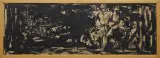 Roman Opałka, Powstanie warszawskie, szkic, 1959, tusz pióro, pędzel, papier kremowy