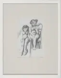 Jan Lebensztejn, Les sentiments mixtes, ołówek, tusz, papier