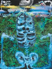 Rzeka by Robert Listwan, 2010, akryl, płótno, sold Mar 2011