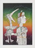 Dmitrij Markelov, Niebezpieczna pewność siebie, 1996, tusz pióro, akwarela, papier