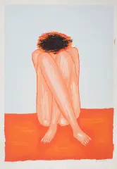 Jerzy Nowosielski, Skulona, 1997, serigrafia barwna, karton