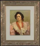 Józef Mehoffer, PORTRET W. JANAKOWSKIEJ, SIOSTRY ŻONY ARTYSTY,, olej, płótno