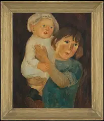 Tadeusz Makowski, PIASTUNKA Z DZIECKIEM, 1921-1922, olej, płótno
