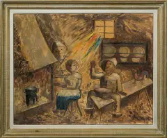 Tadeusz Makowski, WNĘTRZE, 1929, olej, płótno