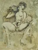Jan Lebensztejn, TZERE, 1974, tusz, akwarela, papier