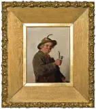 Hugo Kotschenreiter, MĘŻCZYZNA Z FAJKĄ, 1891, olej, płótno