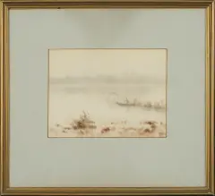 Maciej Nehring, JEZIORO. JESIENNE BARWY, akwarela, papier