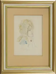 Zygmunt Waliszewski, VOLTAIRE - karykatura, akwarela, ołówek, papier