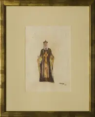 Otto Axer, Król Roger, 1965, akwarela, gwasz, papier