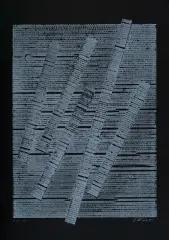 Grażyna Bartnik, In put, 2010, technika własna, papier czarny