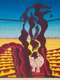 Andrzej Basaj, Wyspy szczęśliwe XIII, 1974, linoryt barwny