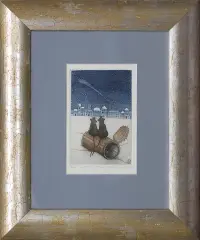 2+1 by Marian Paweł Bocianowski, akwaforta barwna, papier, sold Feb 2011