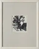 Trofea by Jan Lebensztejn, koniec lat 60. XX w., długopis, papier, sold Feb 2011